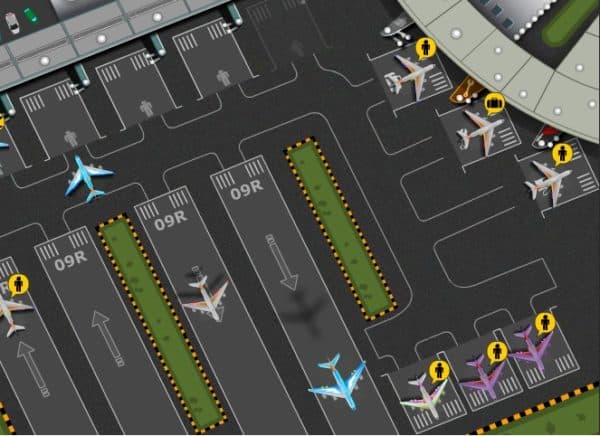 Airport terminal during ORAT readiness phase